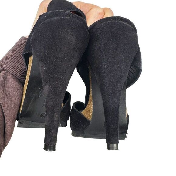 Pedro Garcia Petunia Perforated Heeled Sandals Womens Size 39 Black - Picture 10 of 10